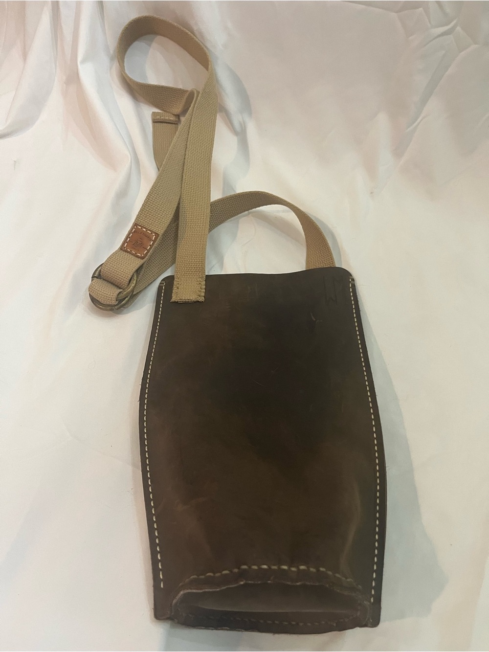 Waltzing Matilda x Bill’s Khakis leather wine/bottle tote/carrier